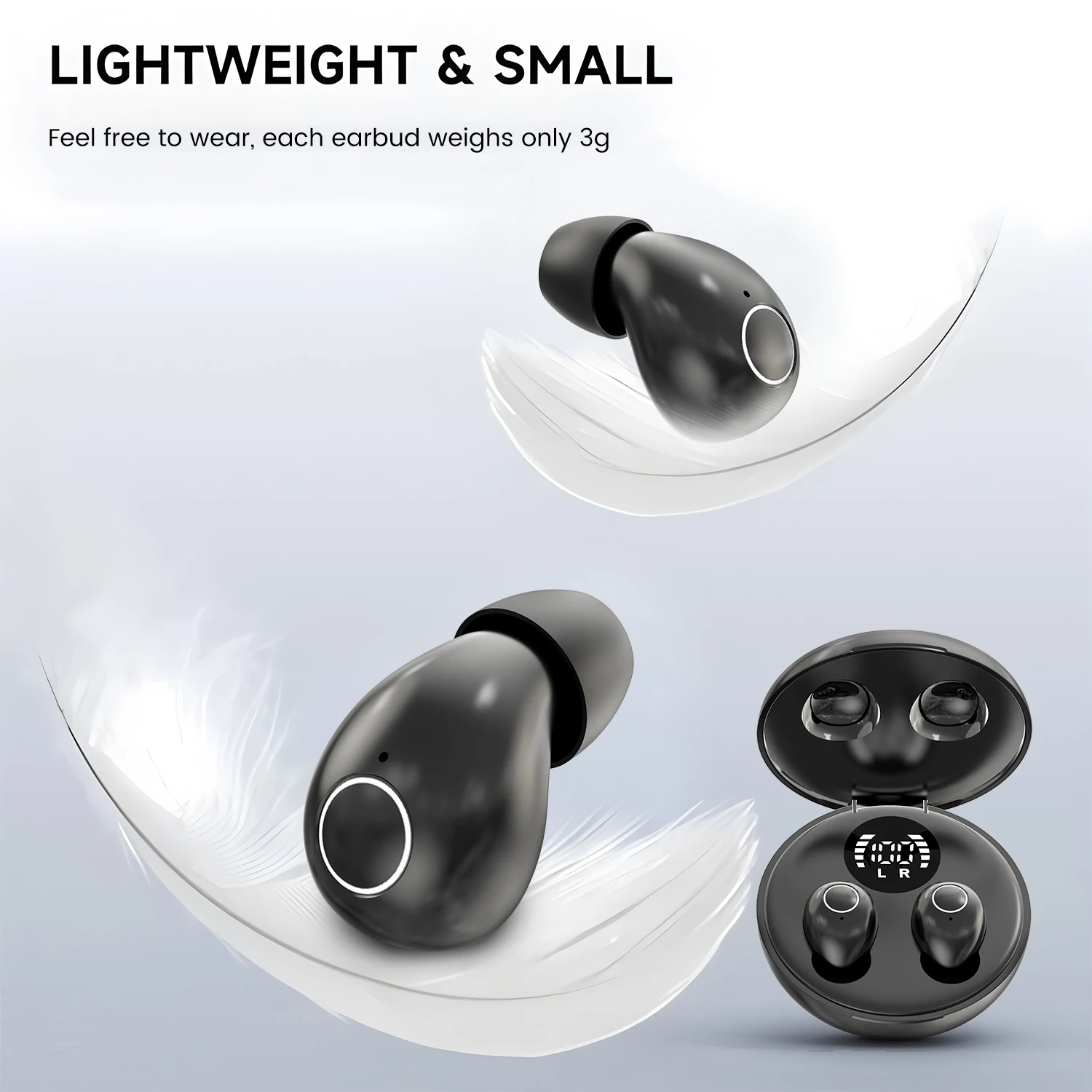 

SK31 Invisible Sleep Wireless Bluetooth Headphones Sport Bluetooth Earphones 4D Bass Effect,Low Latency,Noise Reduction Earbuds