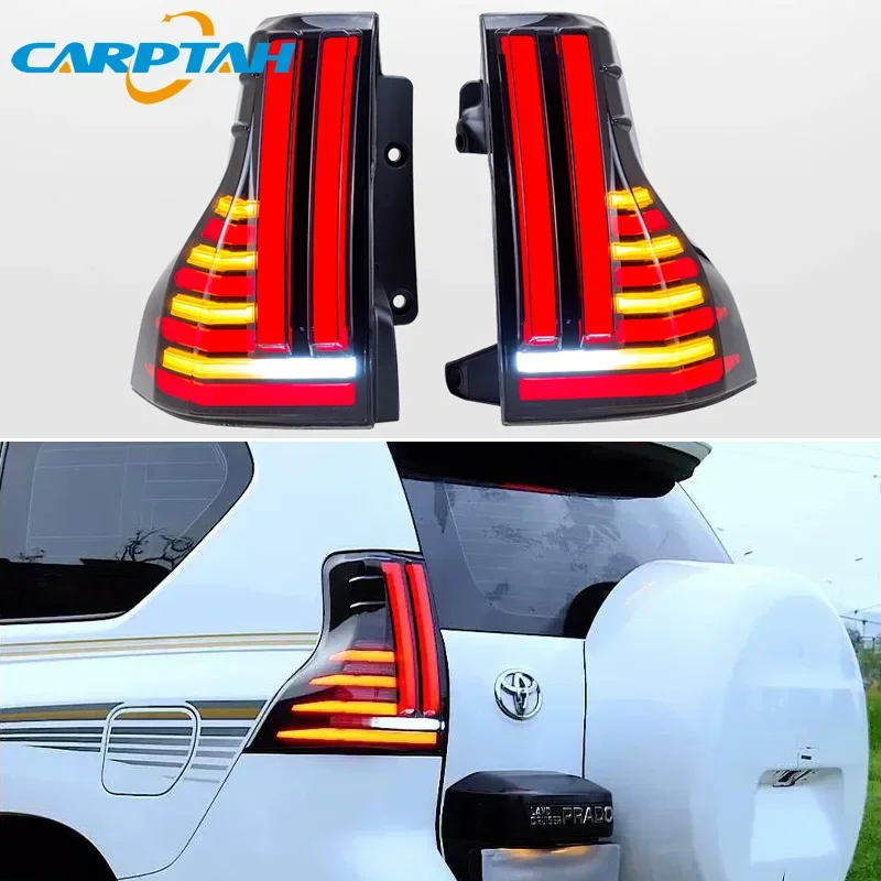 Car LED Taillight For Toyota Prado Off-road Vehicle 2010 - 2023 Auto Rear Running Lamp Brake Reverse Turn Signal Car Tail Light