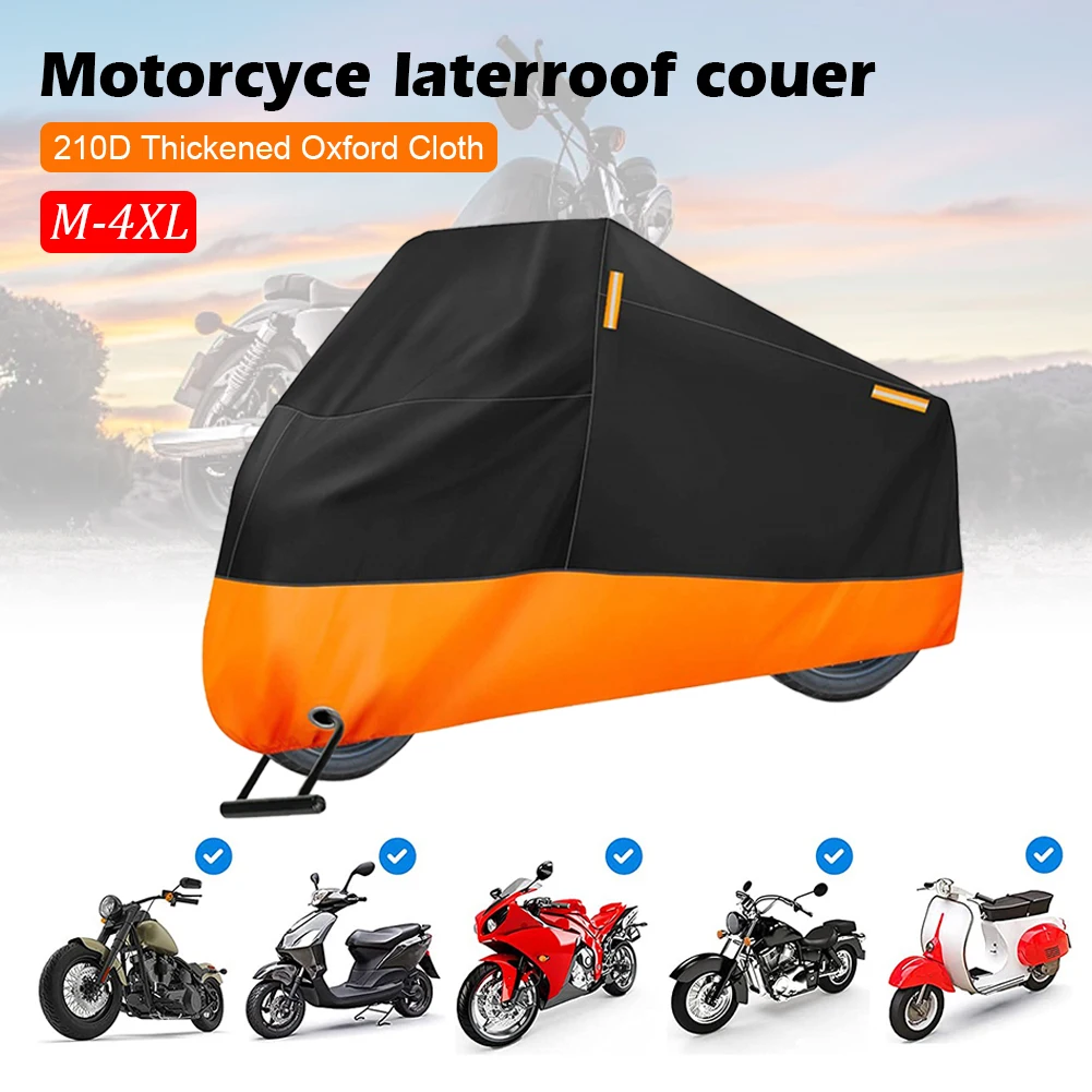 Universal Motorcycle Cover Waterproof 210D Thick Oxford Cloth Dust Rain Snow Protection Motorbike Rain Cover Sunshade UV Protect