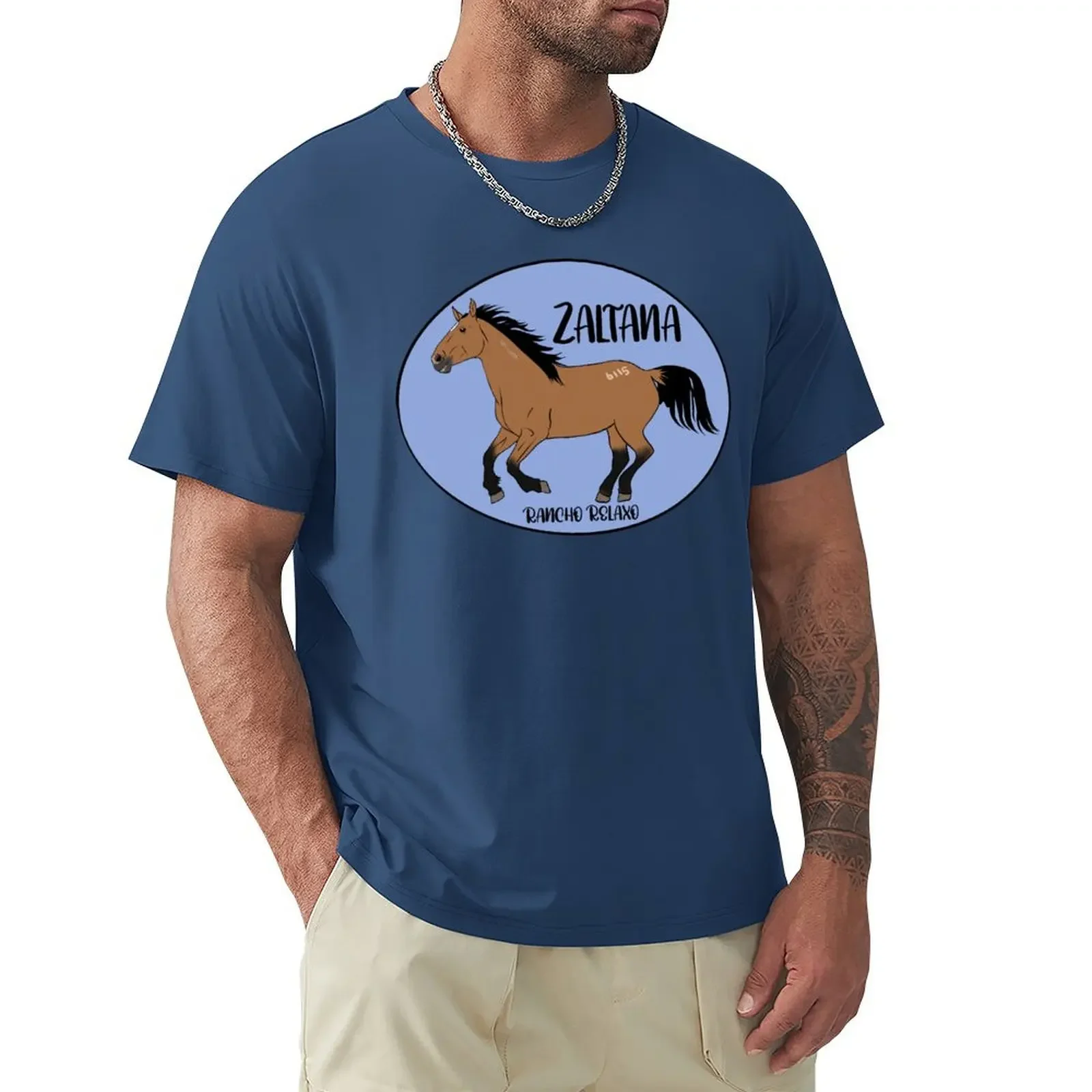 Rancho Relaxo - Zaltana the Horse T-Shirt oversized plus size tops anime clothes plain t shirts men