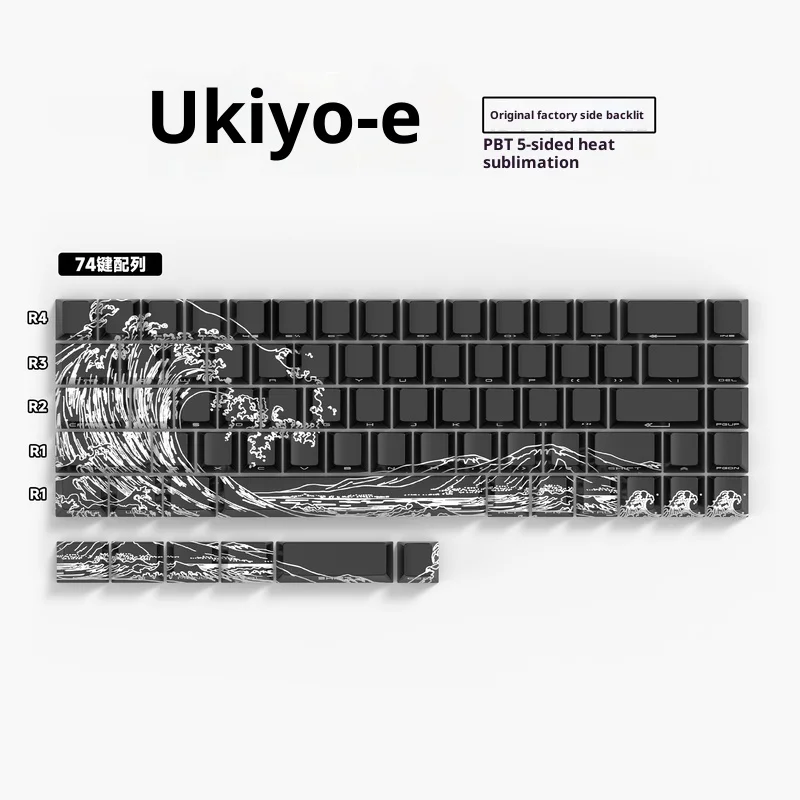 

23 Sets Of 74 Key Keycaps With Optional Factory Side Engraved Translucent Pbt Mechanical Keyboard Keycaps