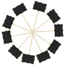 Pizarra pequeña de madera para niños, pizarra blanca para oficina, 10 piezas