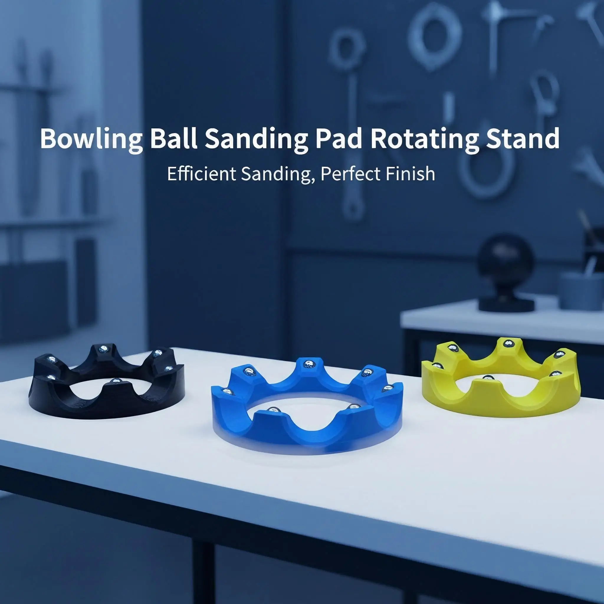 

Bowling Ball Sanding Pad Rotating Bracket 360° Smooth Rotating Cup Holder Precision Tool for Maintaining the Surface of Bowling