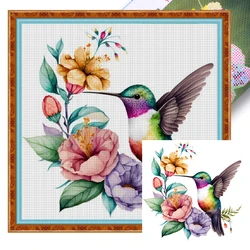 Full Embroidery Eco-cotton Thread 18CT Printed Animals Cross Stitch Kit Artwork