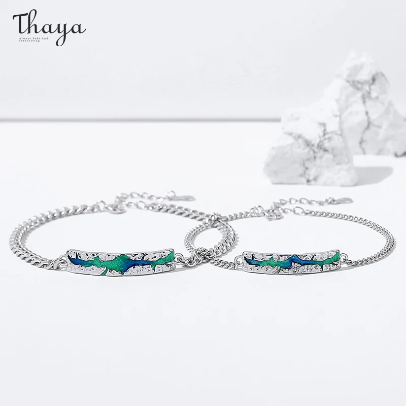 

Thaya S925 Silver Women Bracelets 2024 Elegant Chain Aurora Couple Bracelets Vintage Fashion Female Bracelet Party Fine Jewelry