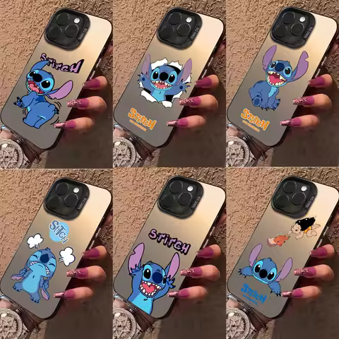 Various Stitch Cartoon Lens Circle Skin Phone Case for Samsung Galaxy Note 20 S25 Ultra S24 Plus S23 S22 S21 S20 FE M55 A30S A50