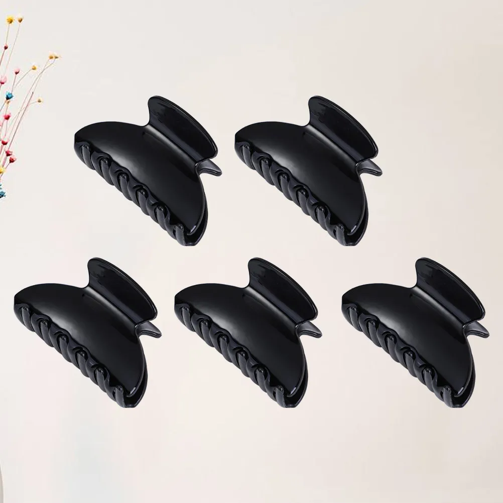 

5Pcs Strong Impact Resistant Hair Claw Clips Flexible Jaw Style Hair Catching Barrette for Styling Bathing Headdress Teen Girls