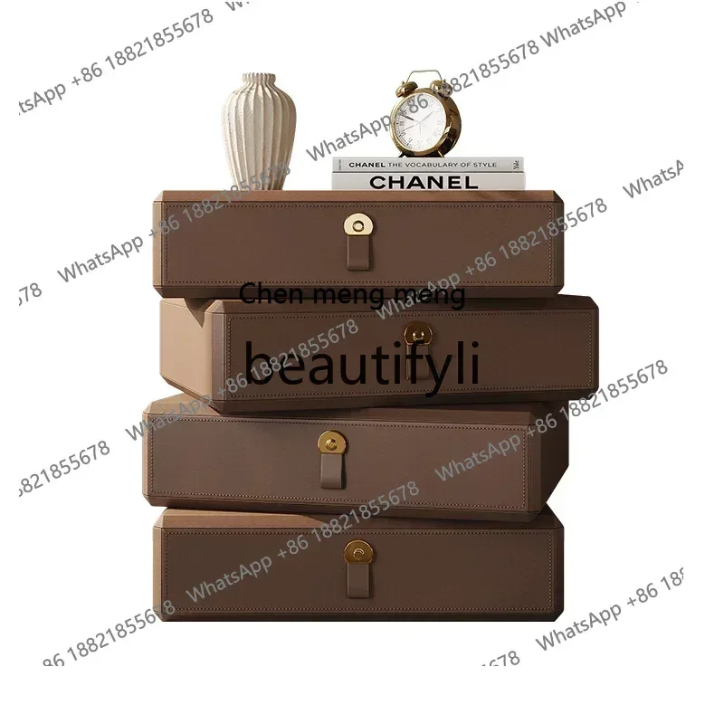 

M178 CC Light luxury high-end small bedside table solid wood bedside cabinet rotating creative storage locker