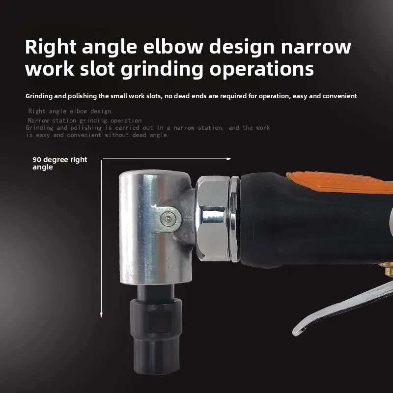 Right-Angle 90-Degree Pneumatic Elbow Grinder, Grinding Machine, Angle Grinder, Air Grinder, Sanding Machine, Straight Grinder