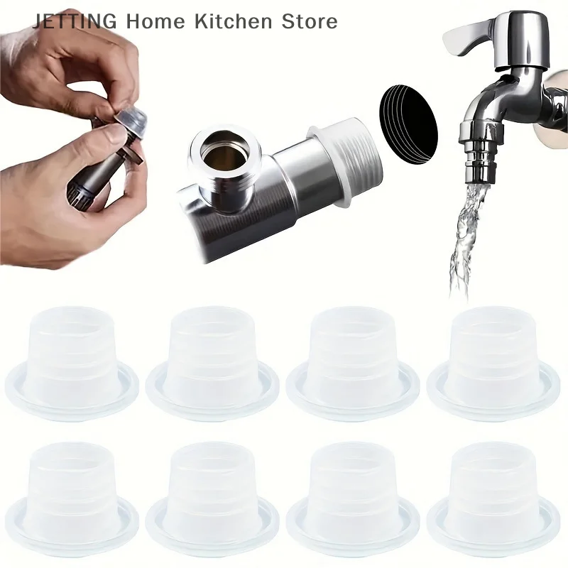 30pcs Transparent Silicone Sealing Gasket Sleeve Type - Leak Proof Rubber Gasket Seal, Suitable For Faucets And Pipe Fittings