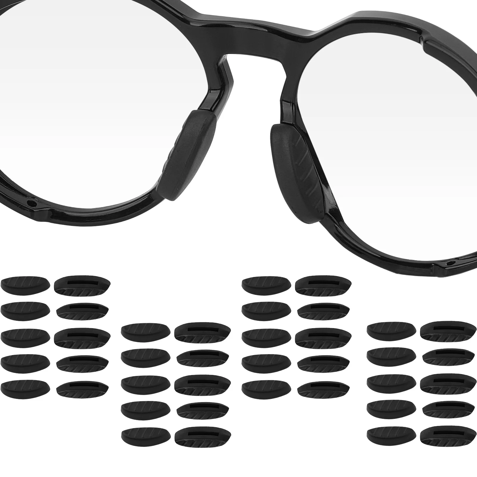 E.O.S Silicon Rubber Replacement Black Nose Pads for Oakley Plazma OO9019,Plazma Asian Fit OO9019A Frame Multi-Options