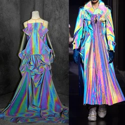 Laser gradient luminous fabric functional super bright colorful creative clothing color-changing fabric