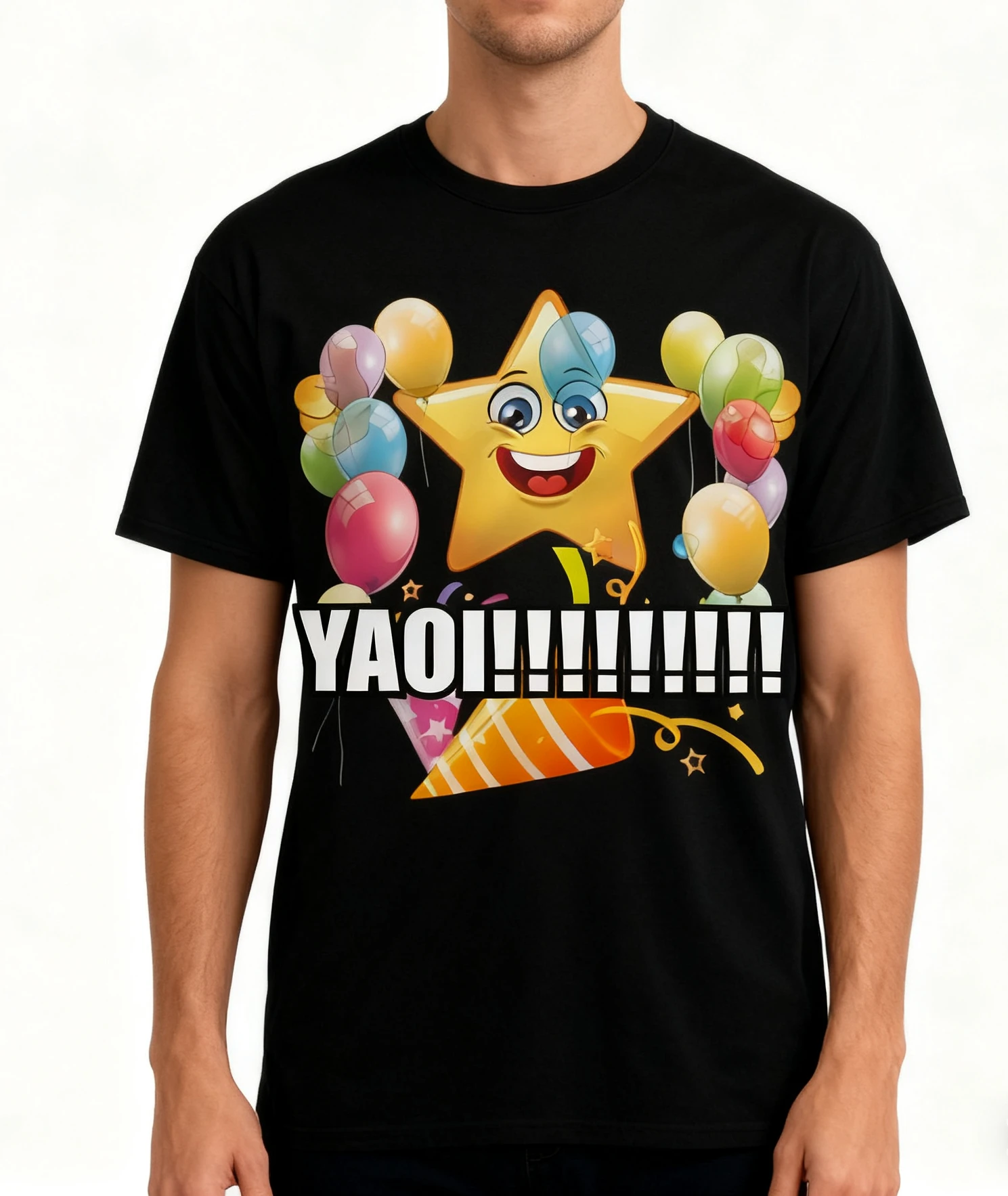 

Футболка YAOI с рисунком звезды и воздушных шаров — пастельная эстетичная футболка Y2K — хлопковый топ унисекс большого размера для любителей аниме и яой