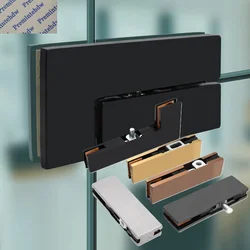 1Pc Stainless Steel Glass Door Patch Fittings Replacement Rose Gold Matte Black