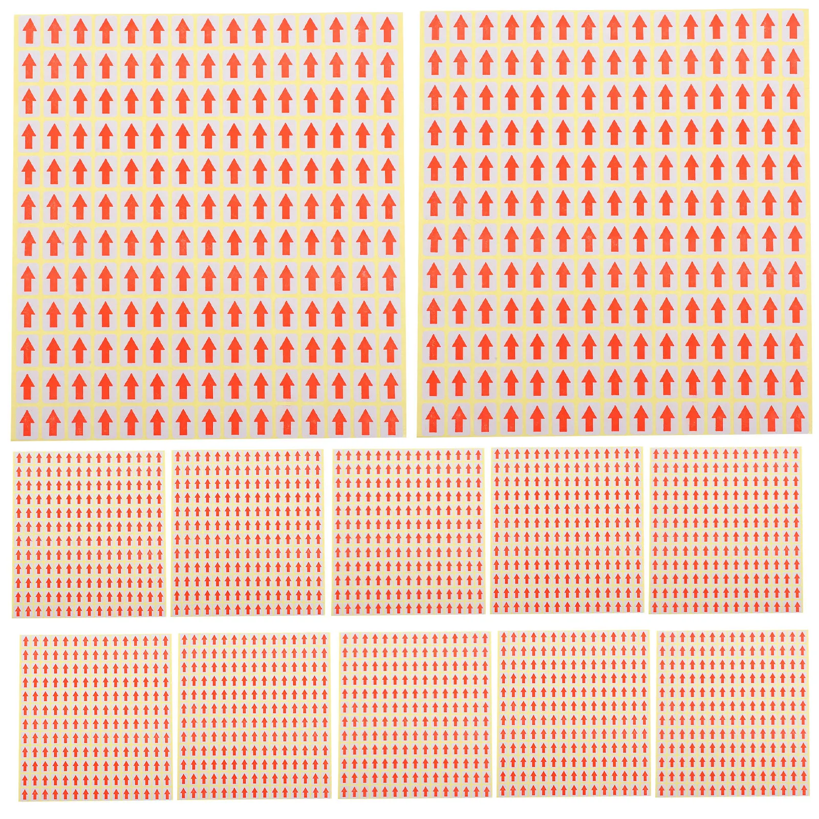 

2700Pcs Red Small Arrow Self Adhesive Labels Unqualified Rework Marking Organizing Warehouse Quality Control Service Due Labels