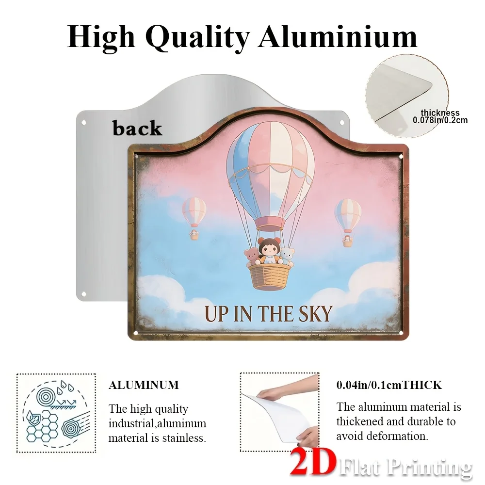 2D Flat, 1pc, Signs Metal Sheet Painting 