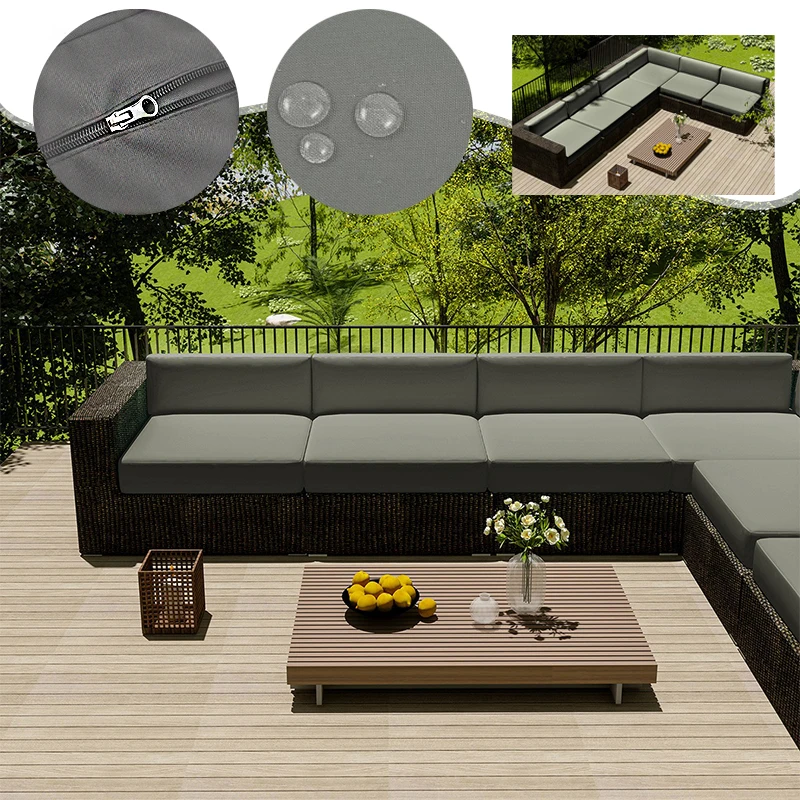 

Thickened Waterproof Outdoor Sofa Cushion Covers Durable Oxford Fabric Slipcovers for Garden Patio Rattan Chair Protector 쇼파 커버