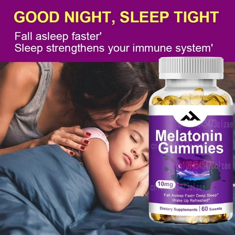 Daitea Melatonin 10 Mg, A Dietary Supplement That Helps You Sleep Peacefully, 10/30/60 Gummies, Suitable for Men and Women