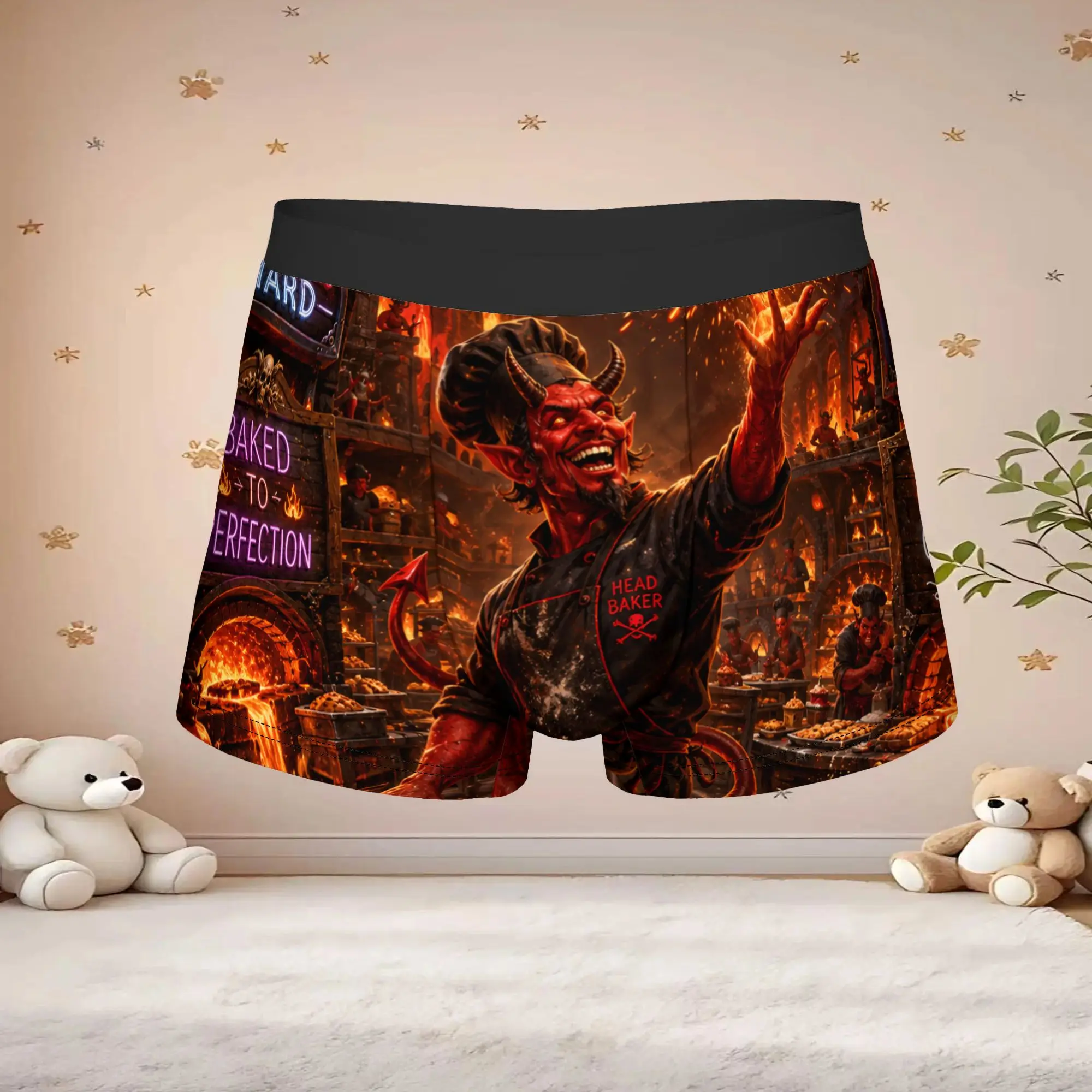 1pc Popular Hell Kitchen boxers Fun Kitchen Meme Personalized Panties Men's Underwear Print Shorts Boxer Briefs