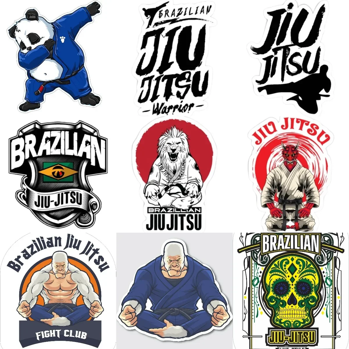 

Jiu Jitsu Wrestling Fighting Sticker Window Wall Room Truck Car Motorcycle Off-road Table Helmet Decal Accessories Customizable