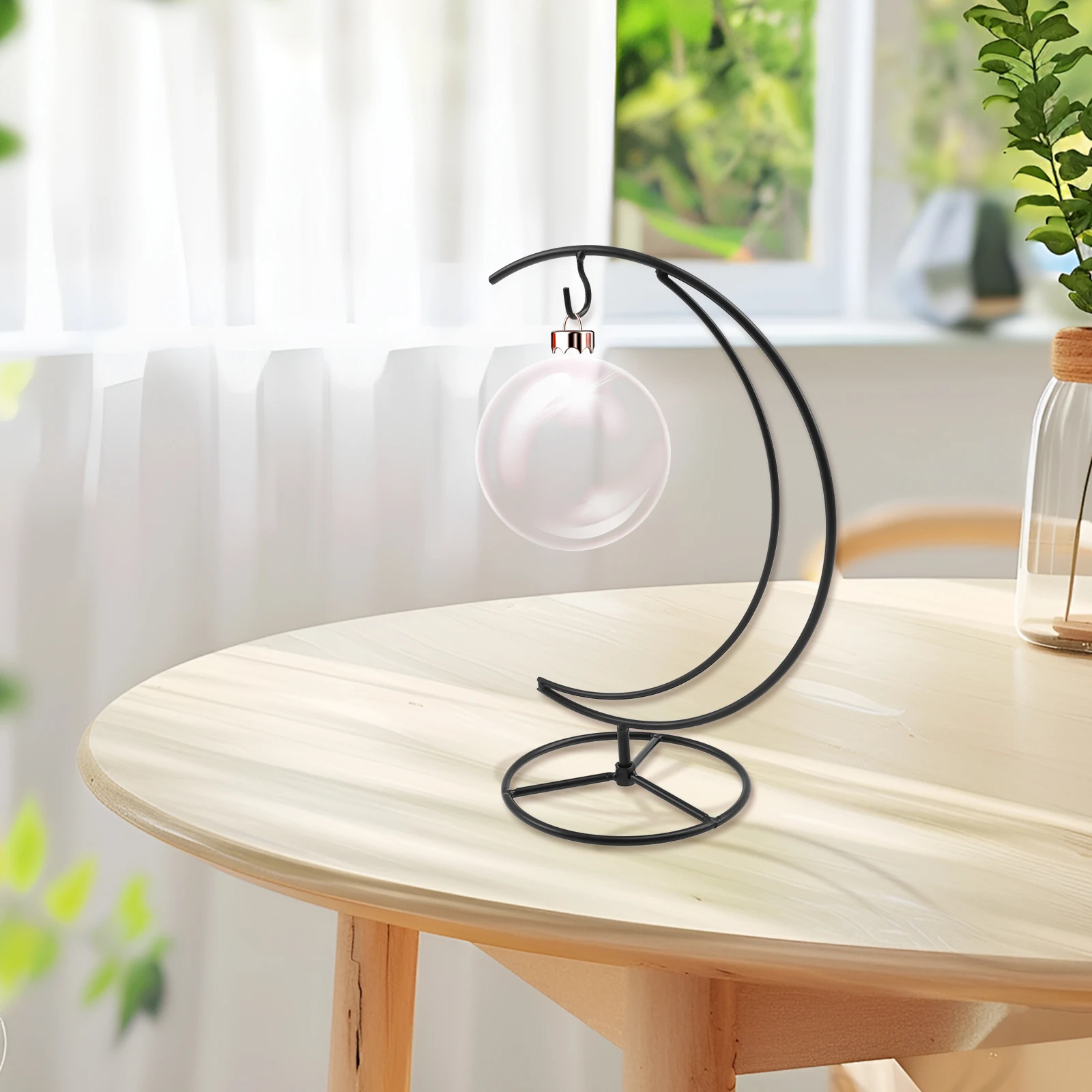 

4Pcs Ornament Display Stand Detachable Ornament Hanger Stand Elegant Glass Ball Hanger Metal Ornament Stand for Home OfficeDecor