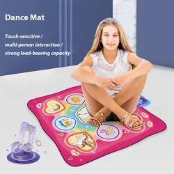 Dance Mat Multifunctional Electronic Light-up Dance Pad Outdoor Music Stepping Dance Mat Back Waterproof Anti-slip 3Mode Display