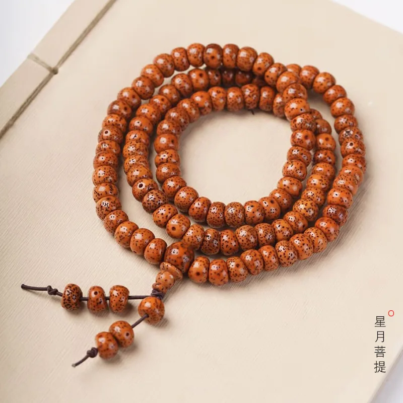 Star Moon Bodhi Large Bracelet, size 6*9, unisex Chinese-style prayer beads and bead string ornament