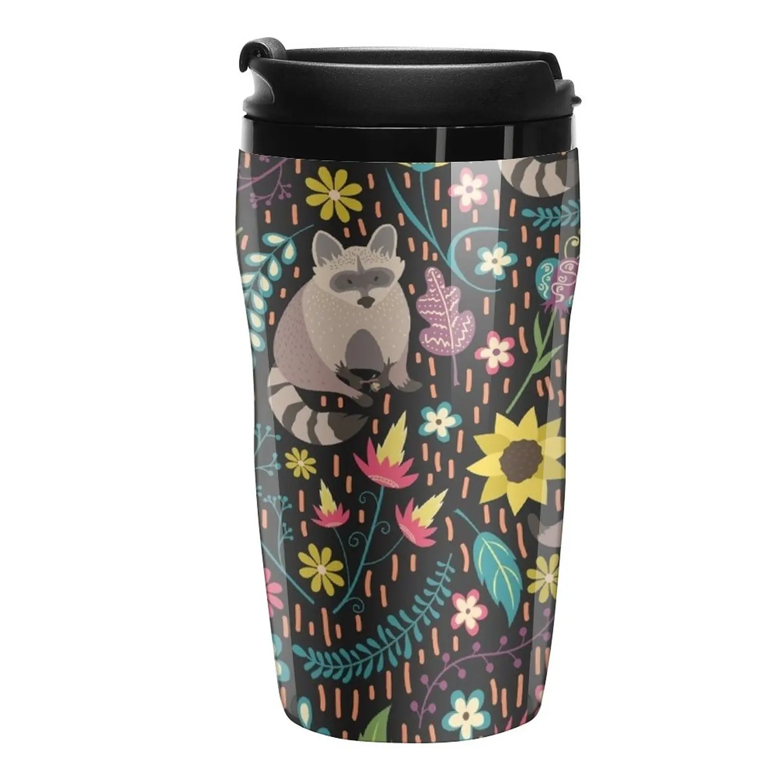 

New Raccoons bright pattern Travel Coffee Mug Coffee Good Teaware Paper Cups For Coffee Coffee Cups