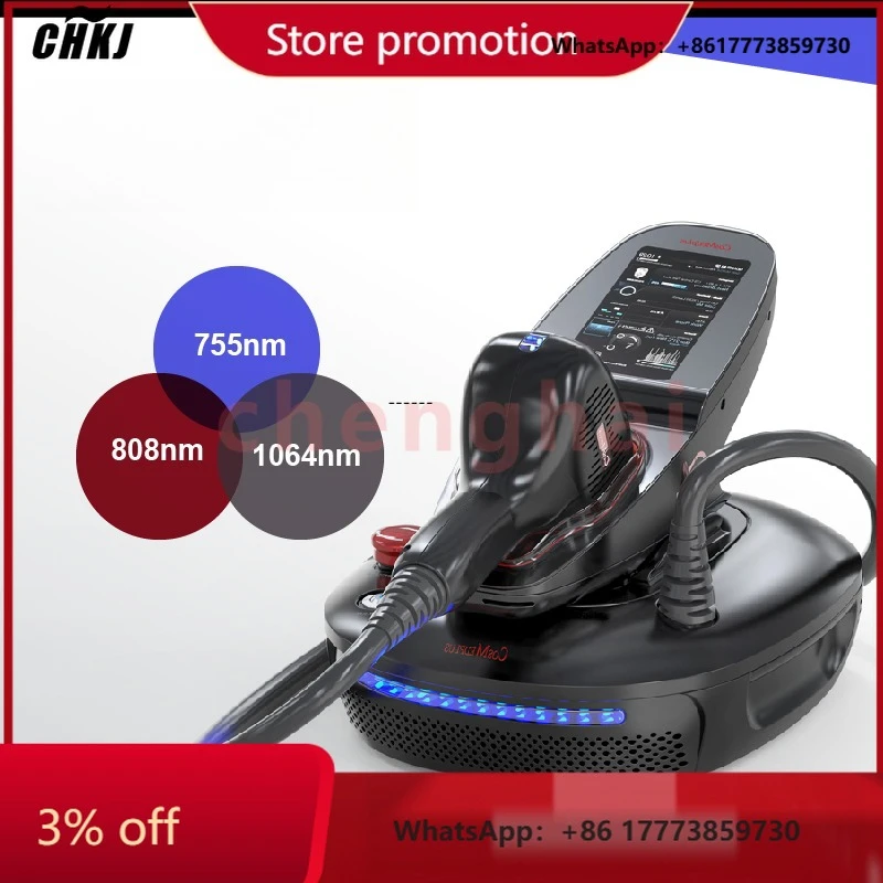 

CHKJ-NEW2025Durable Triple Wave Home Use Laser Diodo Remover 755 808 1064NM Mini Portable Diode Laser Hair Removal