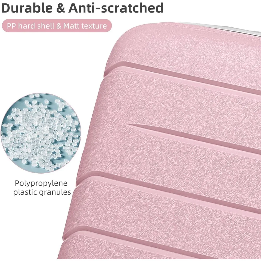 Women's 3-Piece Hard Shell Spinner Luggage Set - 20 Inch Airline Approved Carry-On Suitcase with 22x14x9 Dimensions