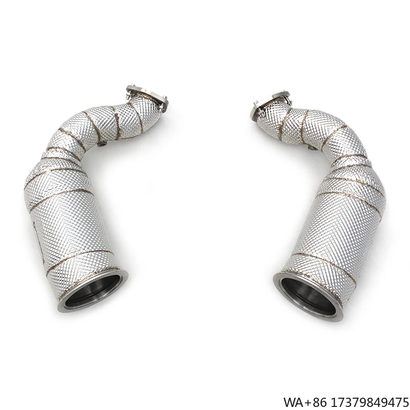 

YD Exhaust Downpipe for Audi RSQ8 4.0T 2022-2023 Stainless Steel Exhaust Pipes with Heat Shield Racing Car Exhaust System