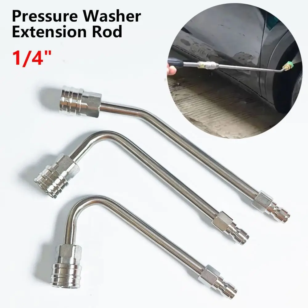 1Pcs Stainless Steel Pressure Washer Extension Rod 4000PSI 1/4 Quick Connect Pressure Washer Lance Set Finger Grip Handle