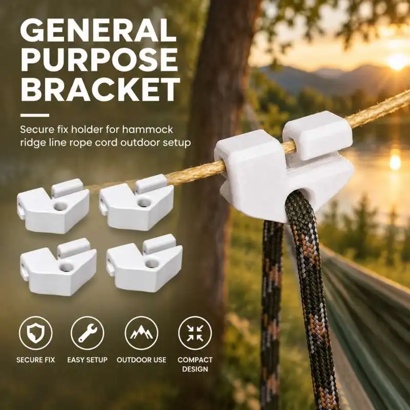 General Purpose Bracket for Hammock Ridge Line Rope Cord Secure Fix Holder for Outdoor Hammock Setup