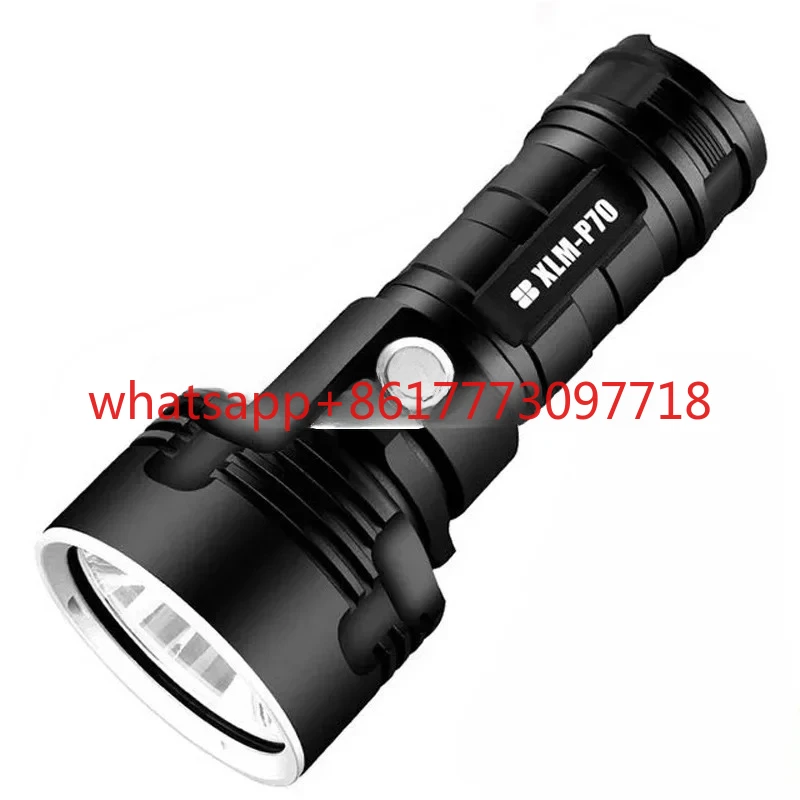 

P70 четырехъядерный 26650, мощный мощный фонарик с сильным светом, перезаряжаемый супер яркий светодиодный уличный прожектор на большие расстояния