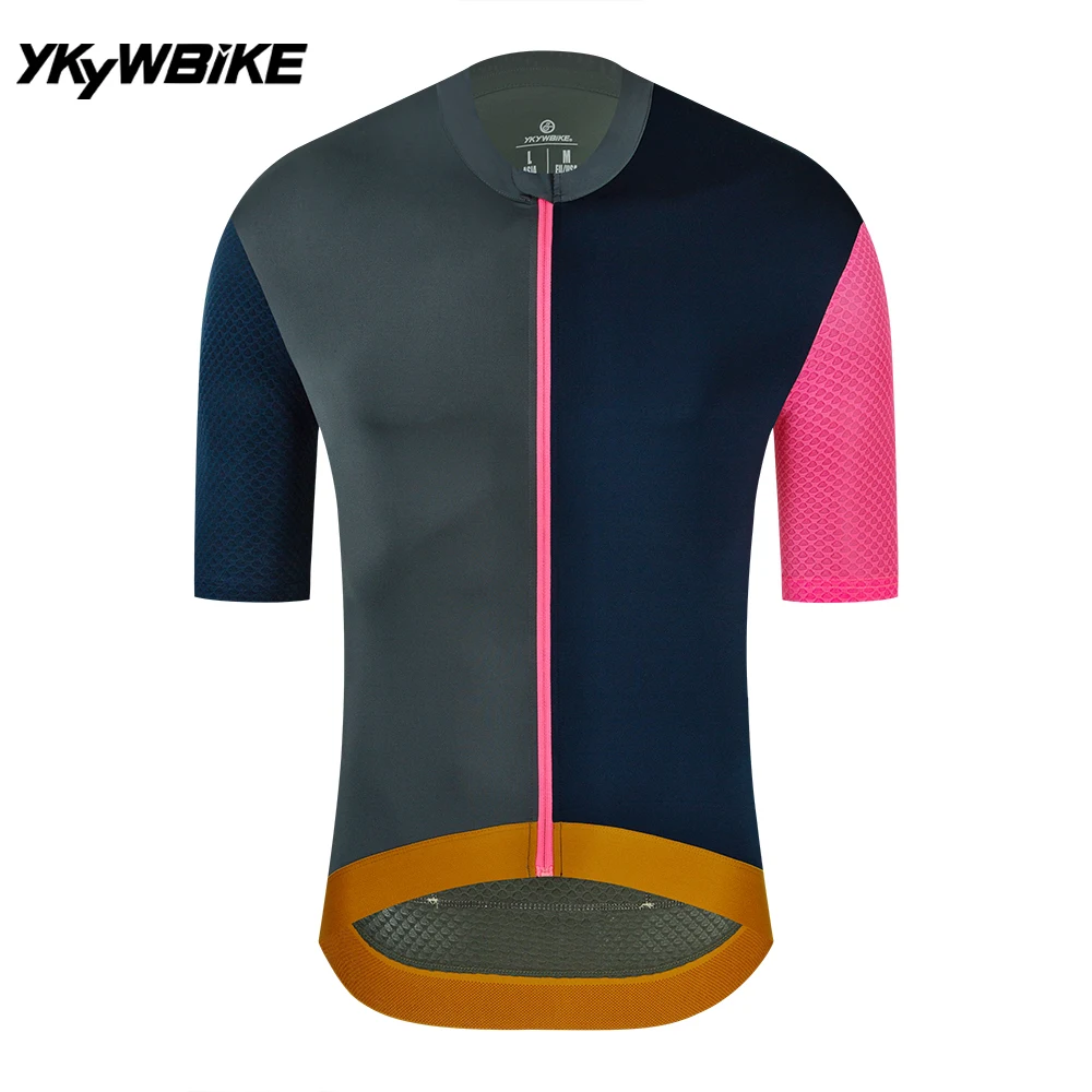 YKYWBIKE Men\'s Cycling Jersey Colorful Summer Road Bike Shirt Cycling Clothing Pro Team Bicycle Jersey Biking Clothes