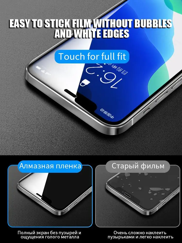 100D Full Tempered Glass For Apple iPhone 14 Plus 13 mini 12 11 Pro Max Screen Protector iPhone X XR XS Max Protection Glas Film image 3