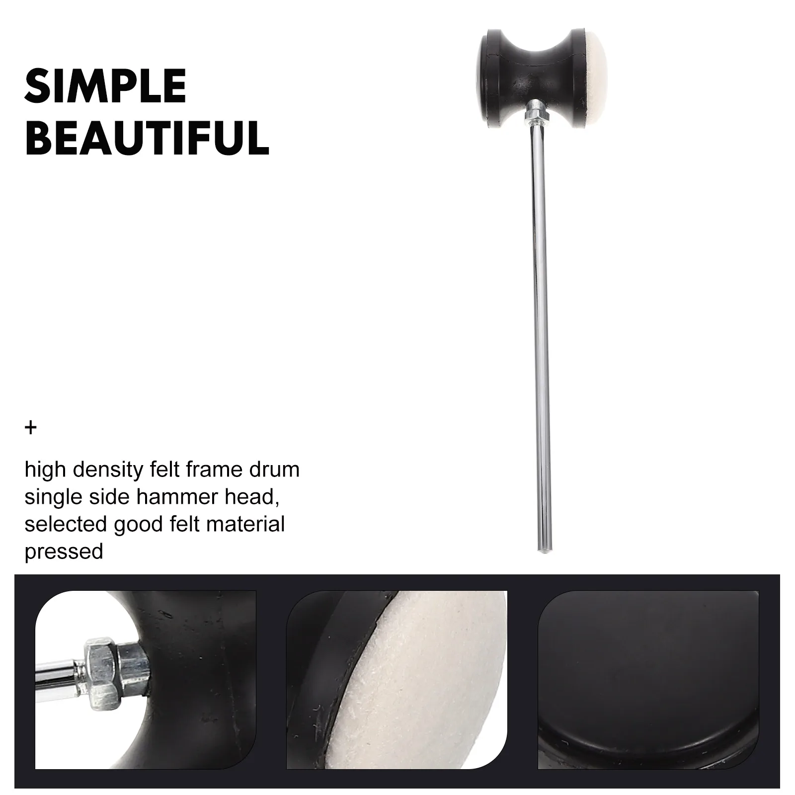 

Pedal Hammer Replacement Steel Felt Jazz Drum Foot Pedal Parts For Drum Kit Percussion Instrument Hammer Head