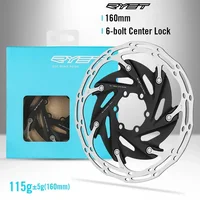 2025 RYET Rotores de freno de bicicleta de bloqueo central de 6 pernos y piezas de bicicleta de carretera MTB de 140mm/160mm Rotores de freno de disco accesorios de ciclismo