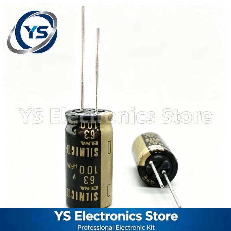 10-100pcs 63V100UF ELNA RFS SILMIC II Series 12.5X25mm HiFi Audio Capacitor RFS-63V101MI6# 100UF63V 63V 100UF Original and NEW