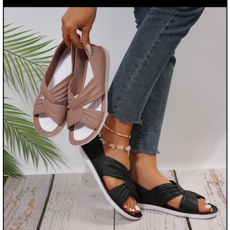 2024 New Summer Style Fashionable, Comfortable and Casual  Elegant Seaside Beach Soft-soled  Sals for Women