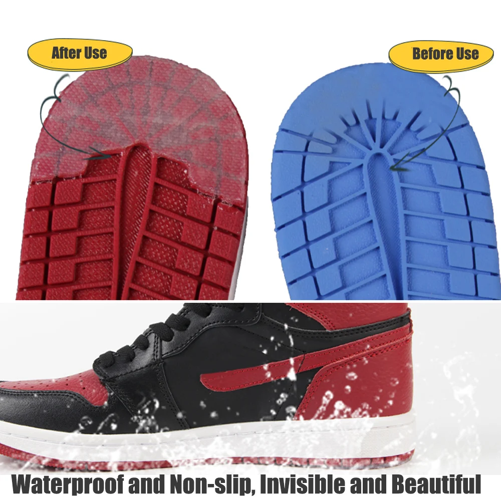 Shoes Protector for Men Women Sneakers Outsole Rubber Sole Heel Protectors Anti-Slip Self Adhesive Shoe Repair Care Kit