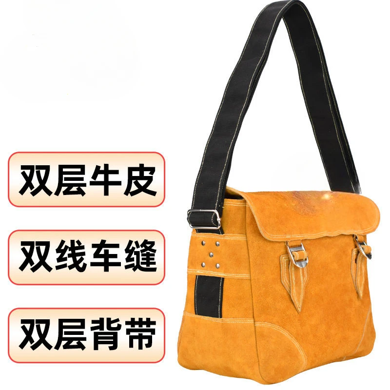 

Cowhide toolkit electrician special satchel extra large site woodworking construction maintenance thickened electrician kit