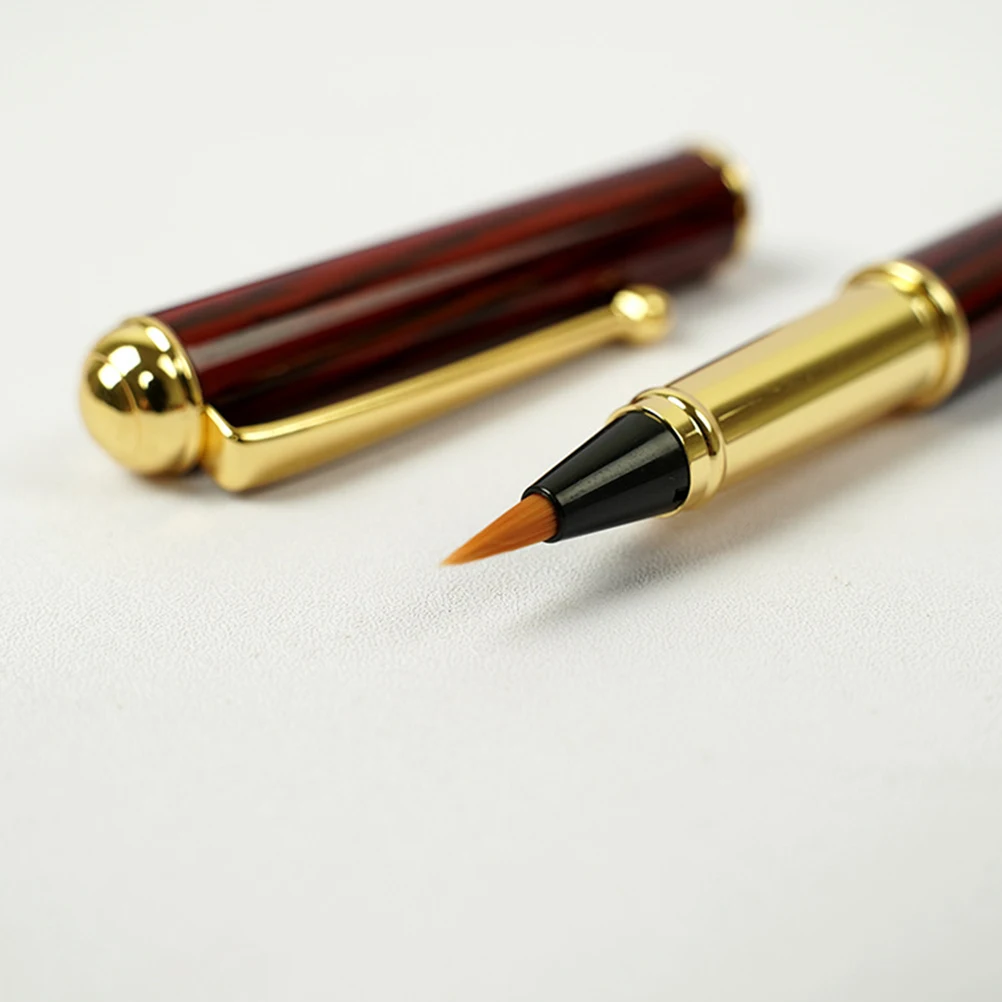

1pc Steel Nib Brush Refillable Metal Fountain Pen For Sketch Drawing Calligraphy Writing Student Stationery Art Marker Pen