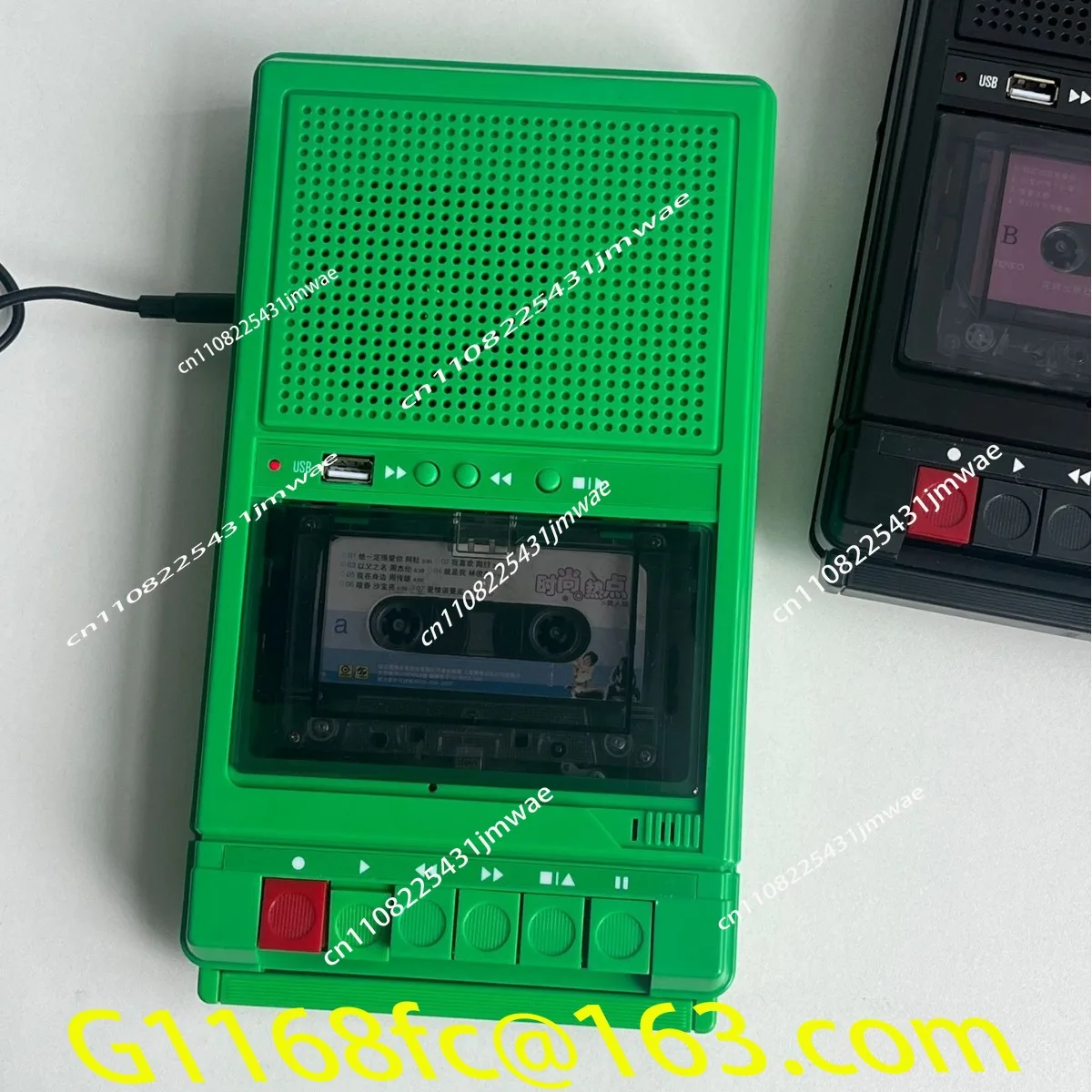 Portable Cassette Player Bluetooth USB Flash Drive Retro Portable Audio Transcribing Cassette Tape