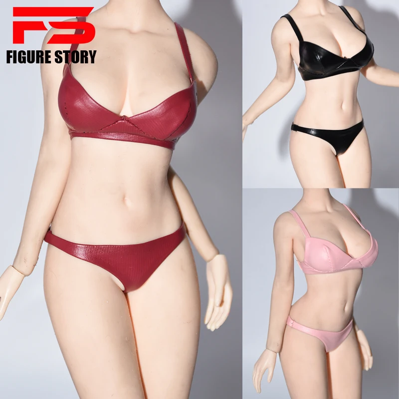 

IN STOCK 1/6 Scale female clothes leather lingerie set fit 12'' action figure