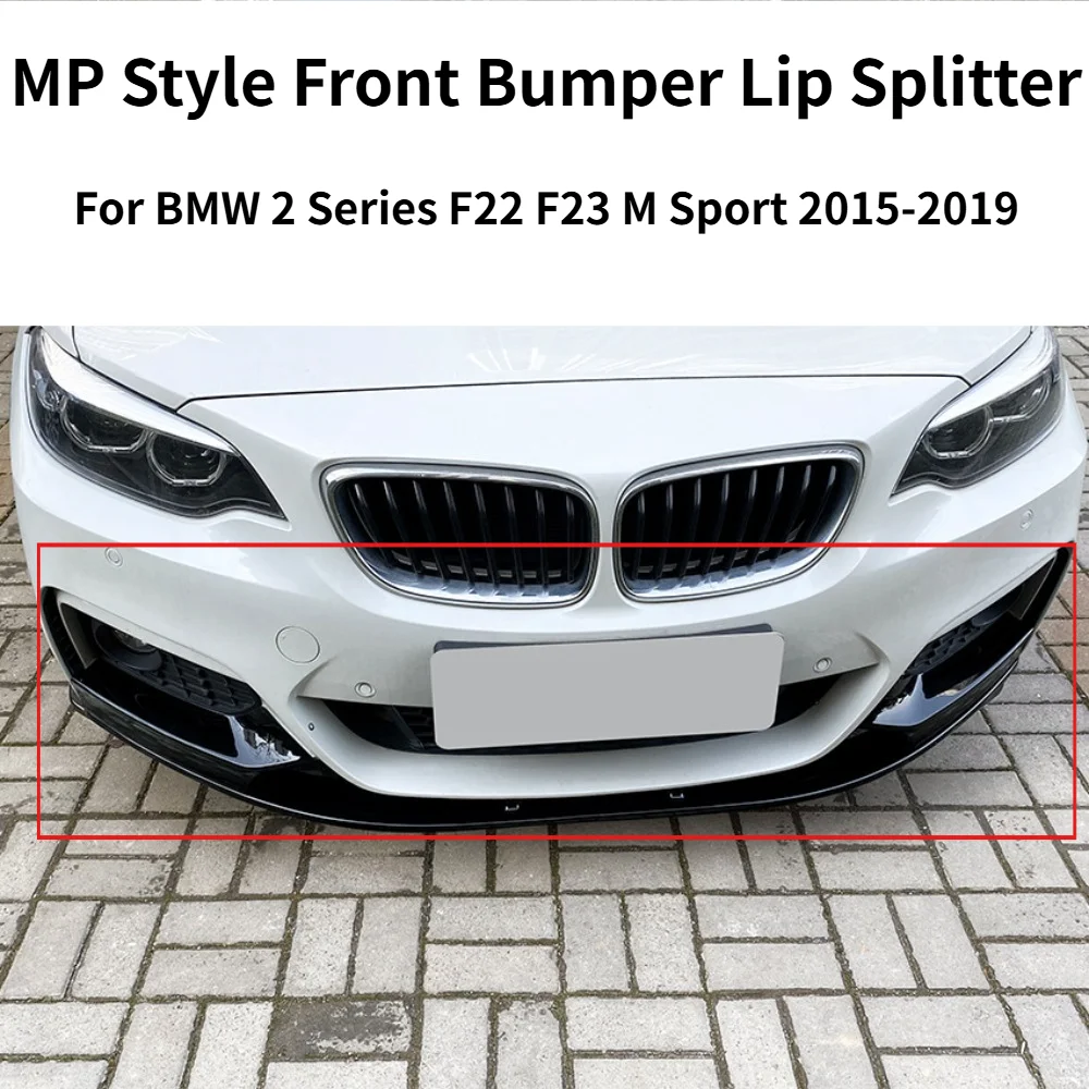 

MP Style Front Bumper Lip Splitter Corner For BMW 2 Series F22 F23 M Sport 2015-2019 Exterior Refit Body Kit Accessories