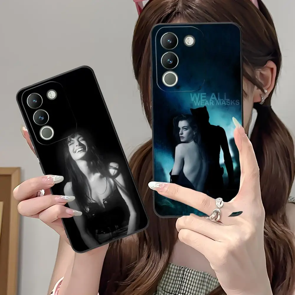 

Anne Hathaway Matte TPU Mobile Phone Case for VIVO V60 V50 V40 V30 V29 V27 V25 V23 Pro Lite 5G Colorful Printing Cover