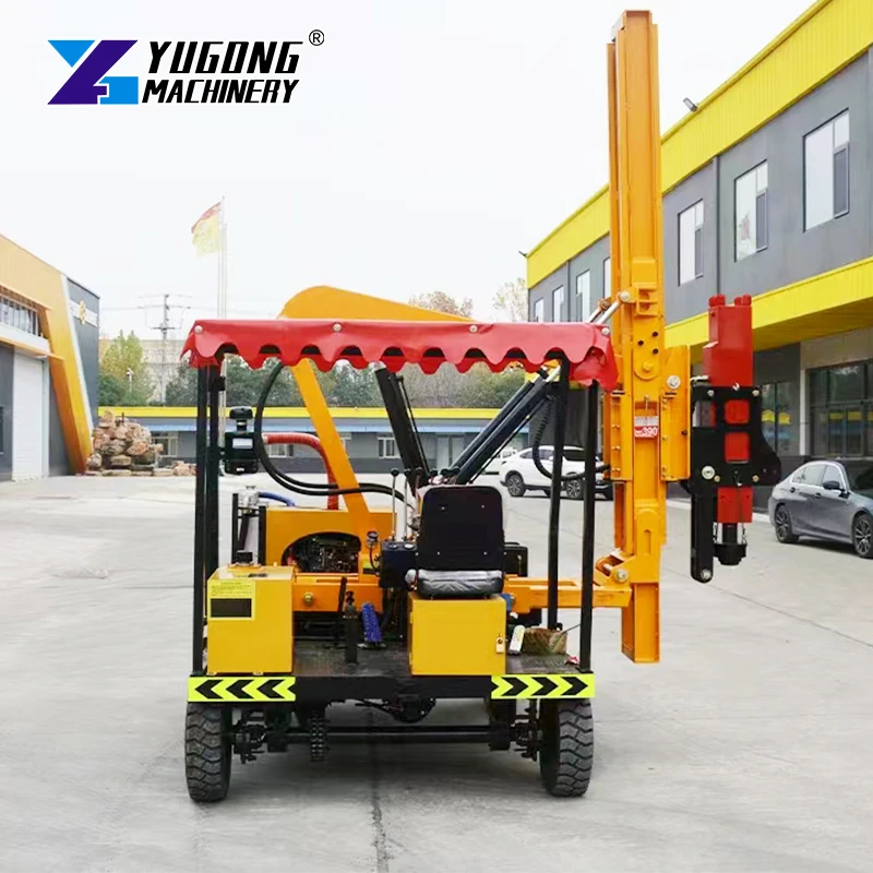 Crawler Guardrail Pile Driver Guardrail Post Installation Machine Hydraulic Hammer System Piling Machine