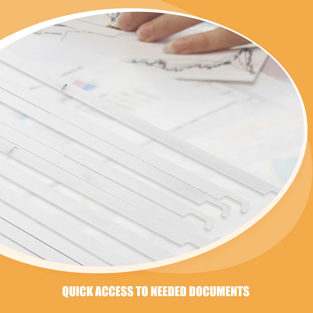 20 قطعة قضبان ملفات معلقة معدنية فارز ملفات مريح للجدار إدارة المستندات كفاءة وثيقة بار إيصالات المنظم