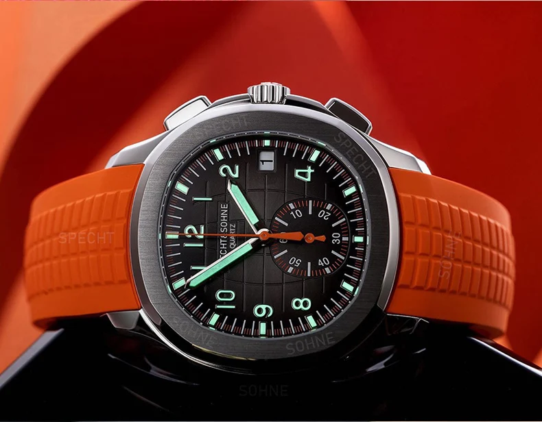 Orologi da uomo orologi cronografo di lusso delle migliori marche】 orologio sportivo al quarzo cinturino in caucciù orologio in acciaio inossidabile